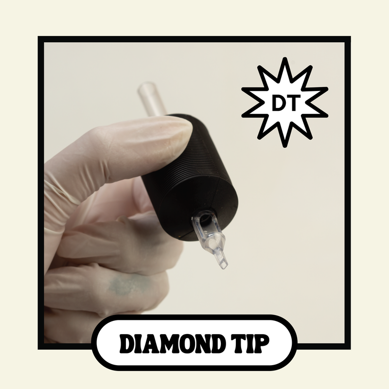 50 pcs Diamond Tip Plastic Disposable Tubes Tattoo Needle Grip 1/2