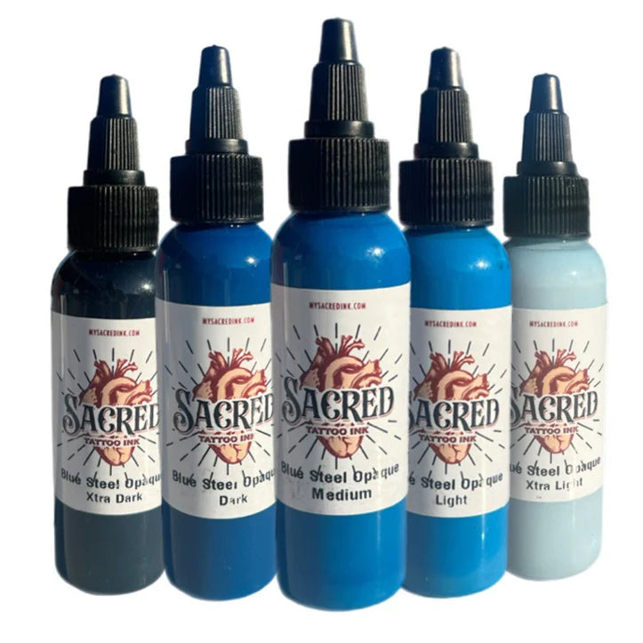 Blue Steel Opaque Set - Sacred Ink – Cream Tattoo Supply