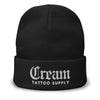 CREAM PUFFY Embroidered Beanie